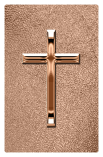 DF35T 510 BZ SH BZ Bronze Single Cross Shimmer Bronze Background